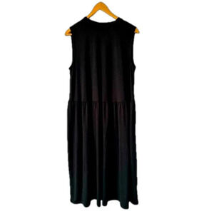 Eileen Fisher Fine Jersey Crew Neck Shirred Dress